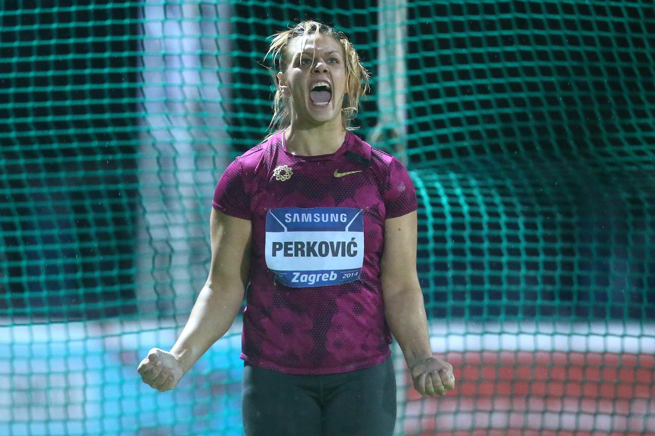 02.09.2014., Mladost na Savi, Zagreb - IAAF World Challenge Zagreb, 64. memorijal Borisa Hanzekovica, disk, zene. Sandra Perkovic.  Photo: Sanjin Strukic/PIXSELL