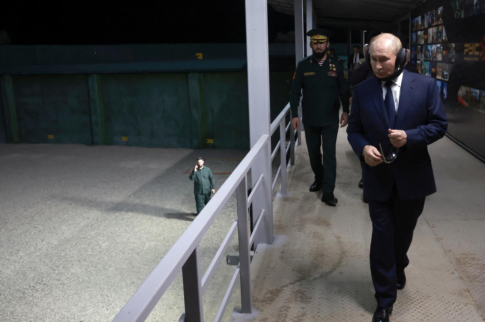 Russia's President Vladimir Putin watches personnel's practical training at the Russian Special Forces University in Gudermes, Russia August 20, 2024. Sputnik/Vyacheslav Prokofyev/Pool via REUTERS ATTENTION EDITORS - THIS IMAGE WAS PROVIDED BY A THIRD PARTY. Photo: VYACHESLAV PROKOFYEV/REUTERS