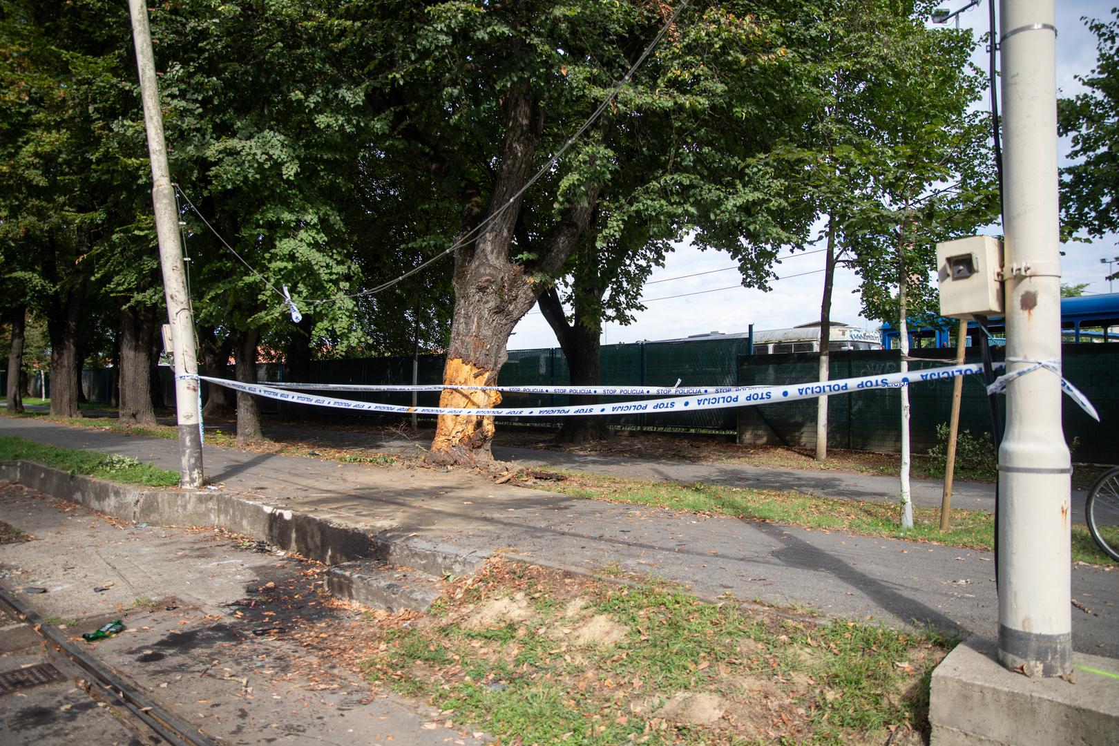 03.09.2022., Osijek - Mjesto nesrece do koje je doslo nocas iza ponoci u Osijeku, u kojoj je poginula jedna osoba, a cetvero ih je tesko ozlijedeno. Photo: Borna Jaksic/PIXSELL