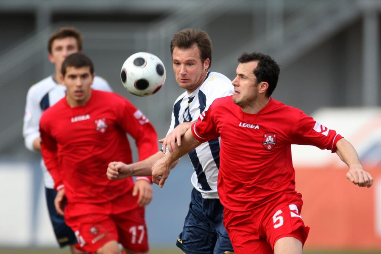 '06.03.2010., stadion Maksimir, Zagreb, Hrvatska - Nogometna utakmica 19. kola T-Com Prve HNL izmedju domacina Lokomotive i gostiju Zagreba.Nino Bule,Mario Tokic. Photo: Davor Puklavec/PIXSELL'