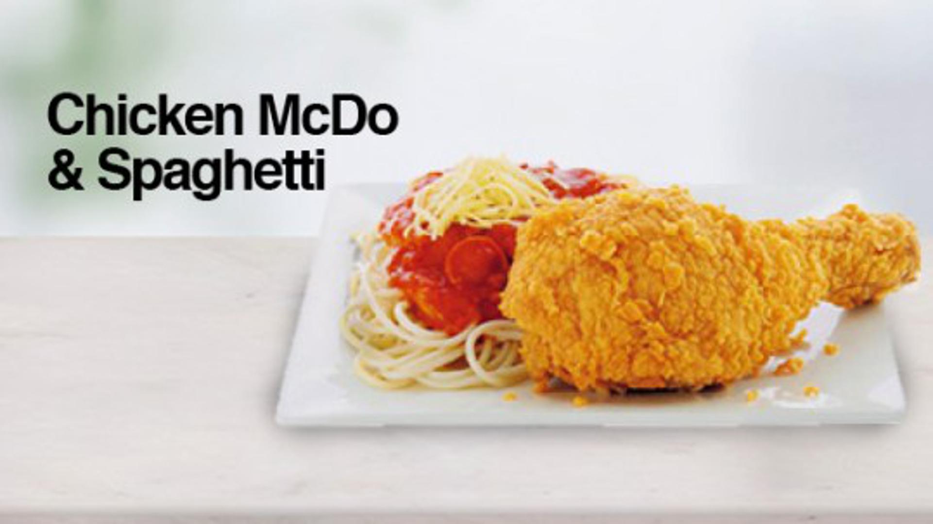 Pohani batak, špageti i umak od rajčice i mesa pod nazivom 'Chicken McDo & Spaghetti' možete pronaći na Filipinima.