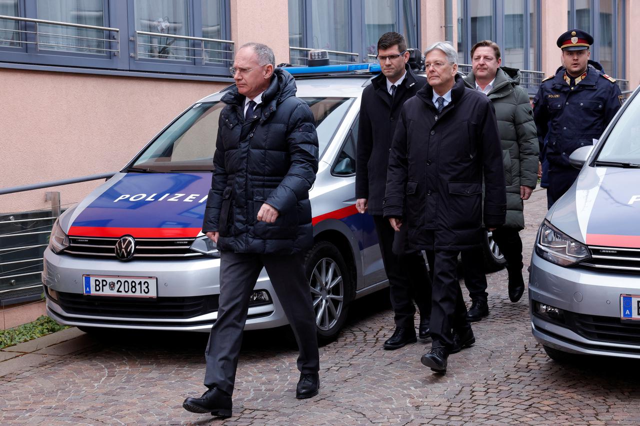 Press conference in the town of Villach after a 14-year-old boy was killed and several others were wounded in a stabbing attack