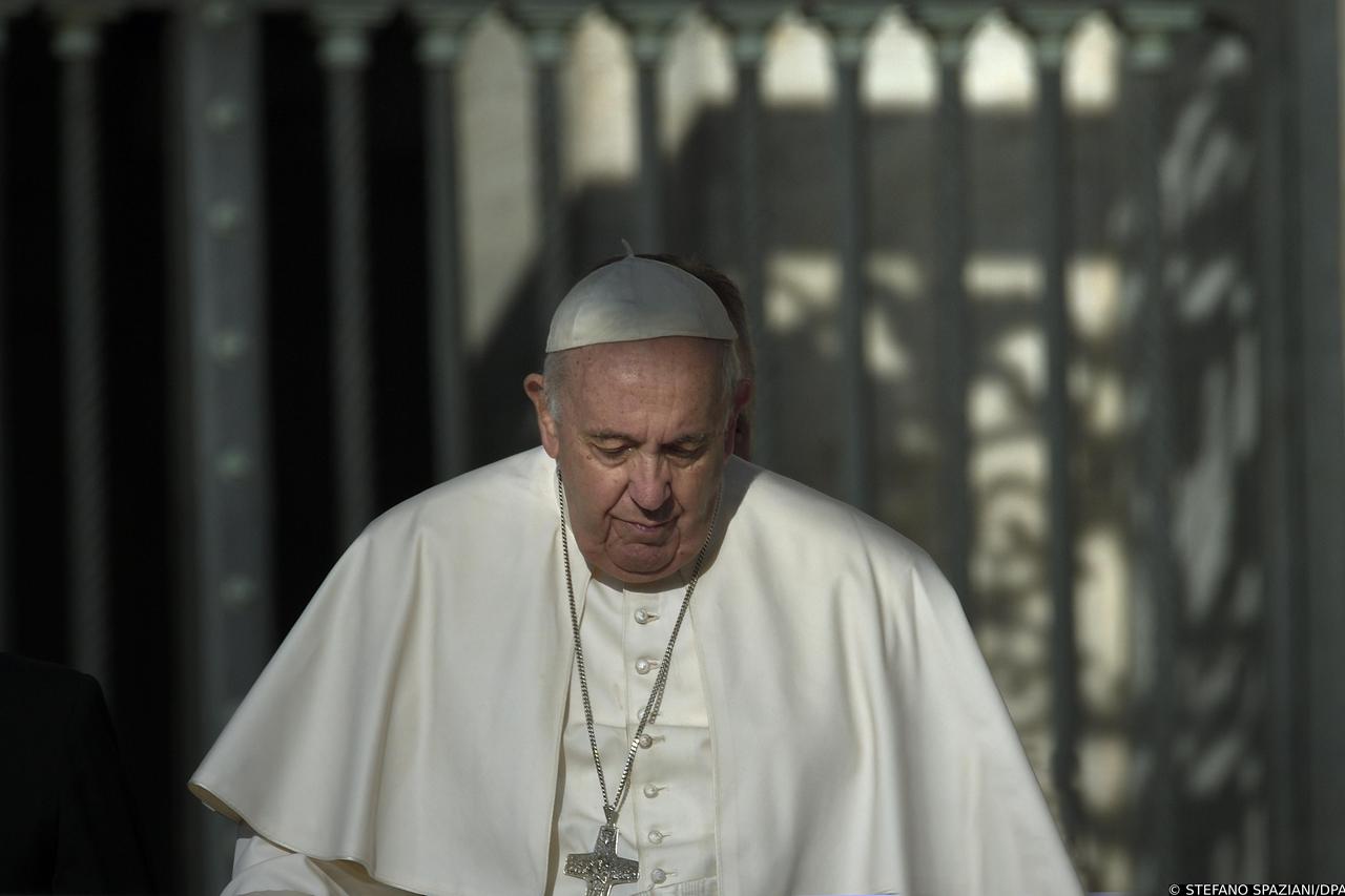 Pope Francis during a weekly general audience