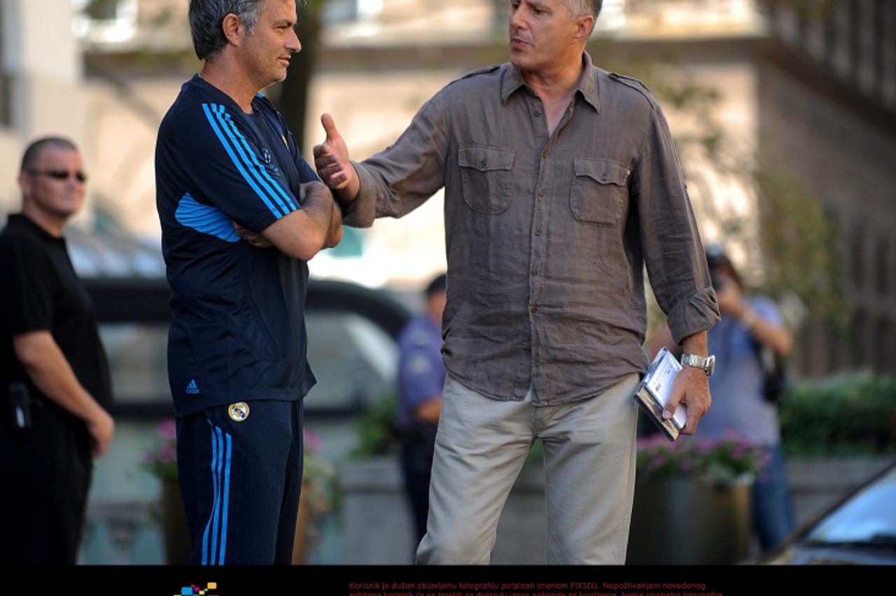 '14.09.2011., Zagreb - Odlazak igraca Real Madrida na trening u Maksimir. Trener Jose Mourinho i Tomislav Ivkovic. Photo: Daniel Kasap/PIXSELL'