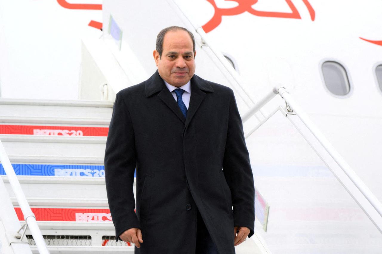 FILE PHOTO: Egypt's President Abdel Fattah al-Sisi arrives for the BRICS Summit in Kazan