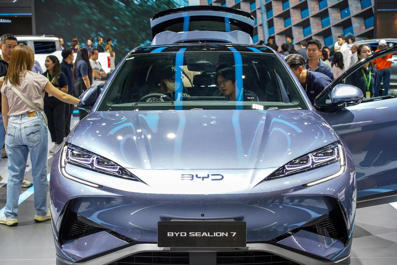 BYD electric vehicles at the 41st Thailand International Motor Expo, in Bangkok