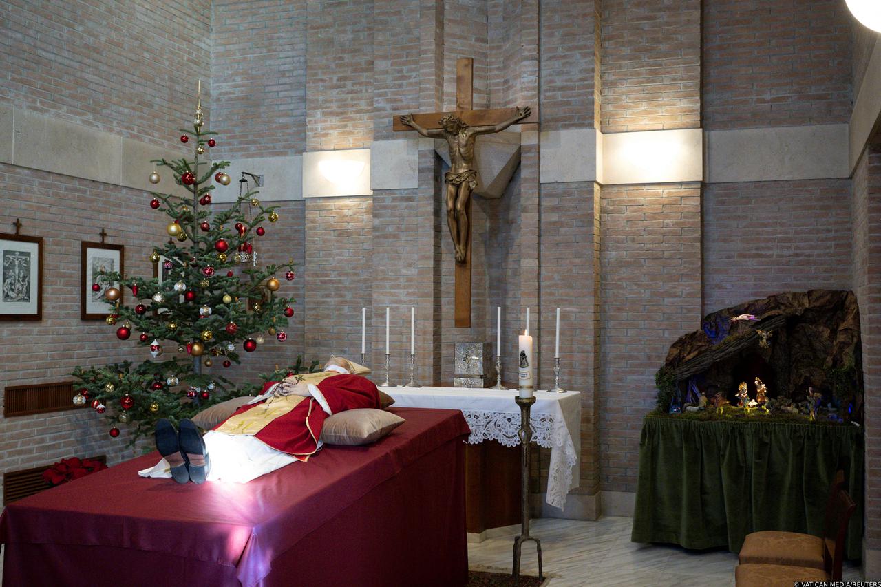 The body of former Pope Benedict is displayed at the Vatican