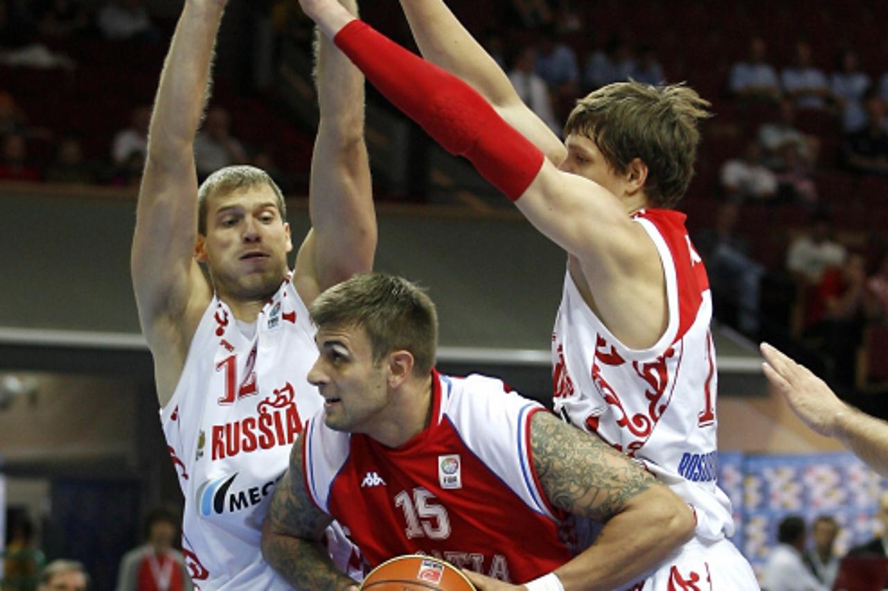 '19.09.2009., Katowice - Utakmica za poredak od 5-8 mjesta Europskog prvenstva izmedju Hrvatske i Rusije. Mario Kasun Photo: PAP/HaloPix/PIXSELL  '