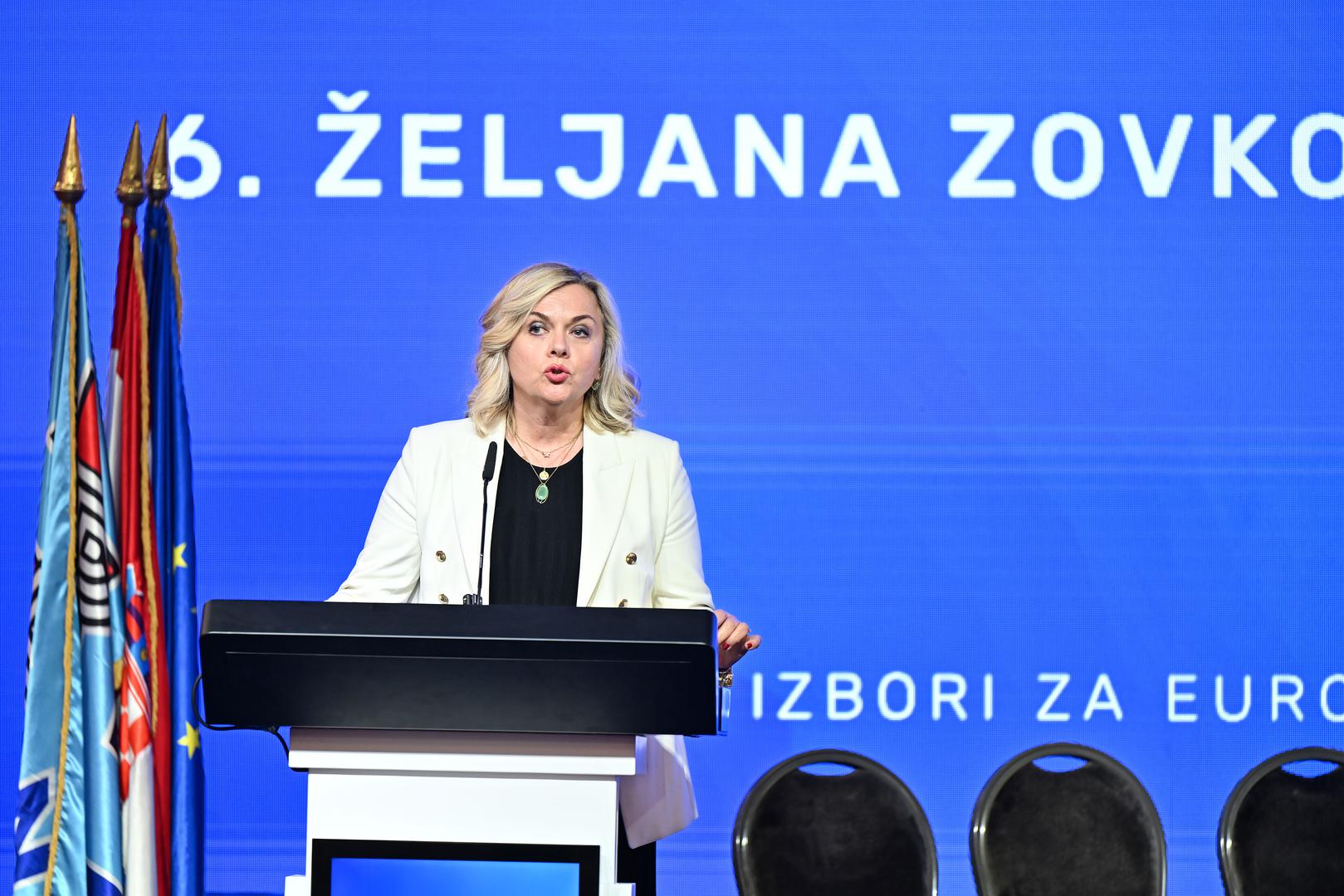 9.5.2024., Zagreb - Predstavljanje kandidata i Izbornog programa Hrvatske demokratske zajednice za nadolazece izbore za Europski parlament. Photo: Neva Zganec/PIXSELL