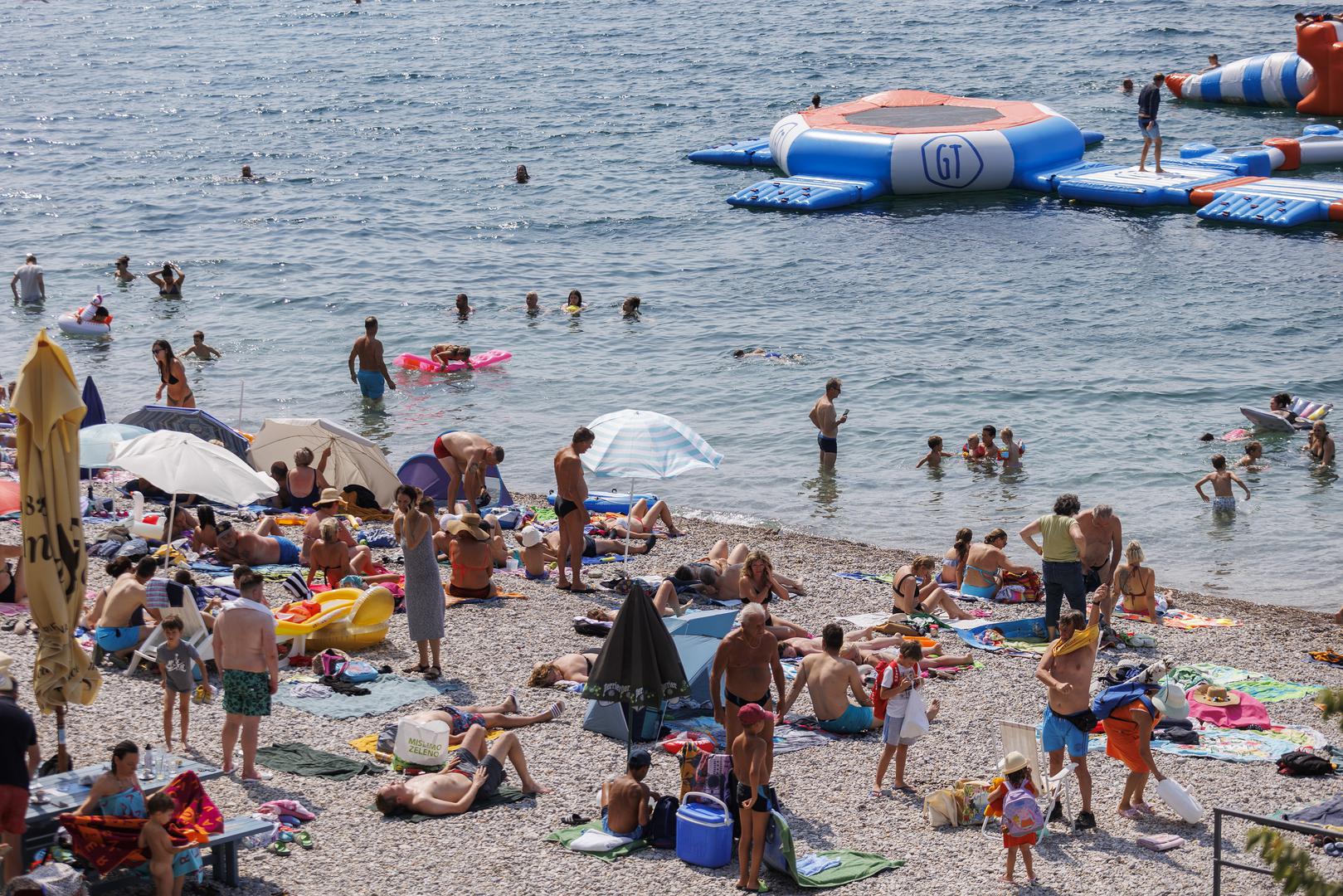 24.07.2022., Rijeka - Guzva na plazama tijekom vikenda.  


 Photo: Nel Pavletic/PIXSELL