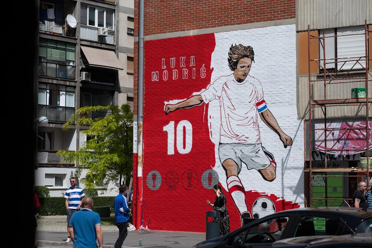 Zagreb: Napravljen mural posvećen Luki Modrić