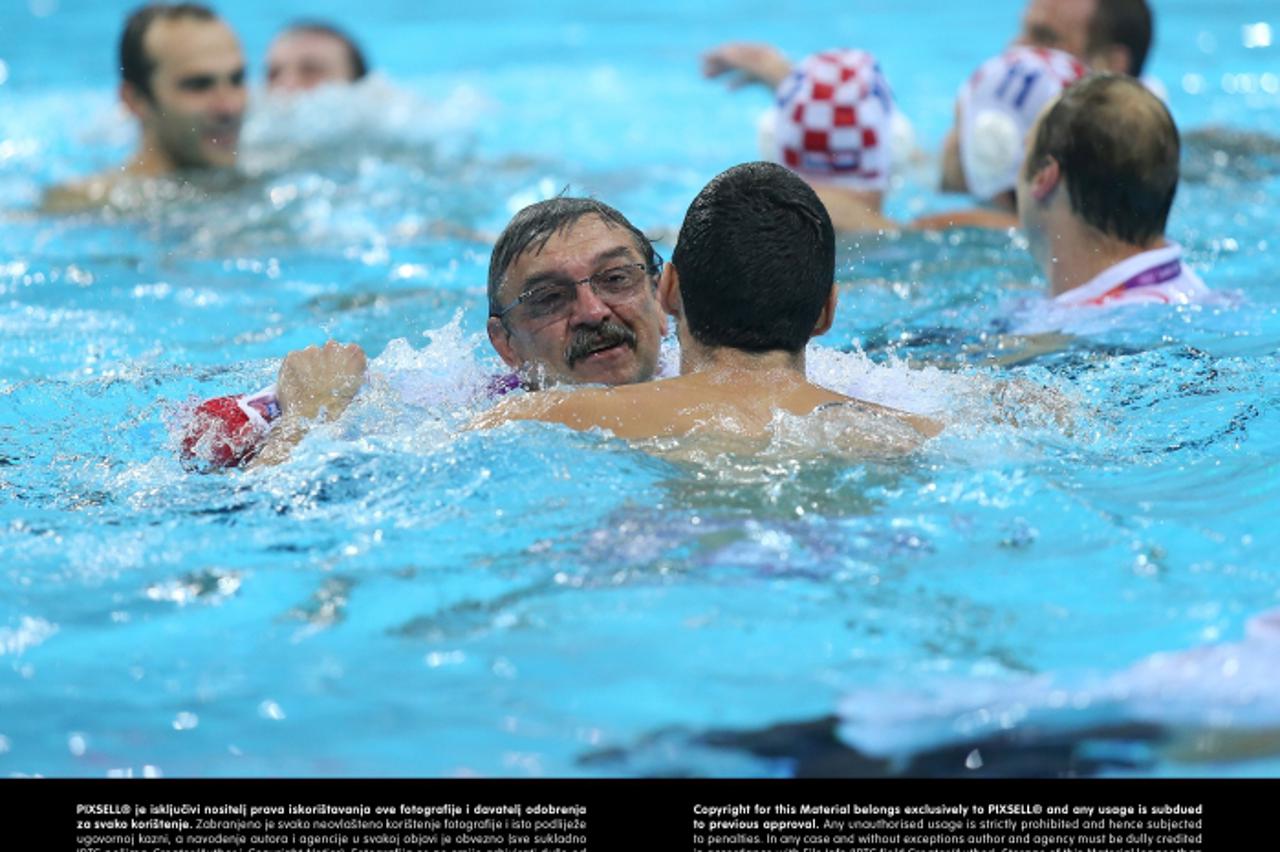 '12.08.2012., London, Engleska - Ljetne Olimpijske igre, vaterpolo, finale, Hrvatska - Italija. Ratko Rudic. Photo: Igor Kralj/PIXSELL'