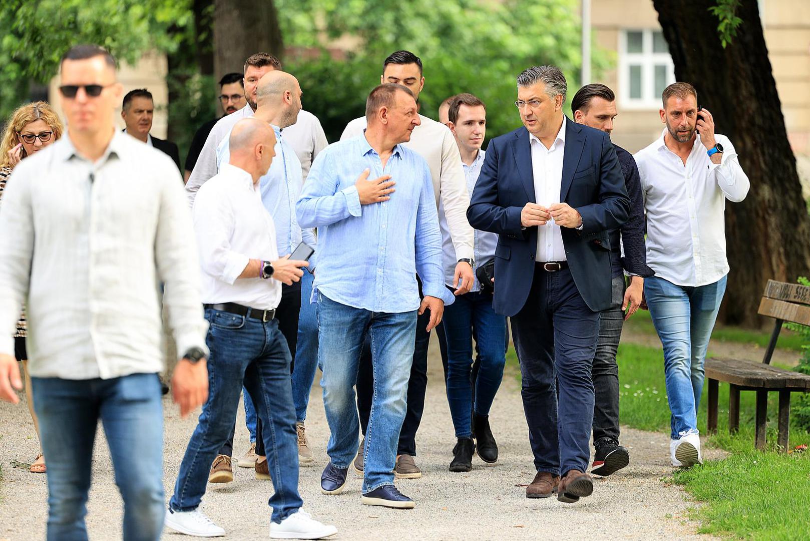 09.06.2024., Zagreb - Predsjednik HDZ-a i predsjednik Vlade RH Andrej Plenkovic glasovao je na birackom mjestu 346 u zgradi Podrucnog ureda Crnomerec na Trgu Francuske Republike 15. Photo: Marko Prpic/PIXSELL