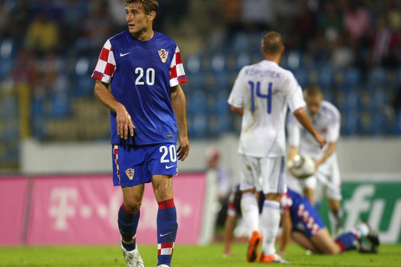 '11.08.2010., Bratislava - Gradski stadion. Odigrana je prijateljska nogometna utakmica Slovacka - Hrvatska. Nikica Jelavic.  Photo: Igor Kralj/PIXSELL'