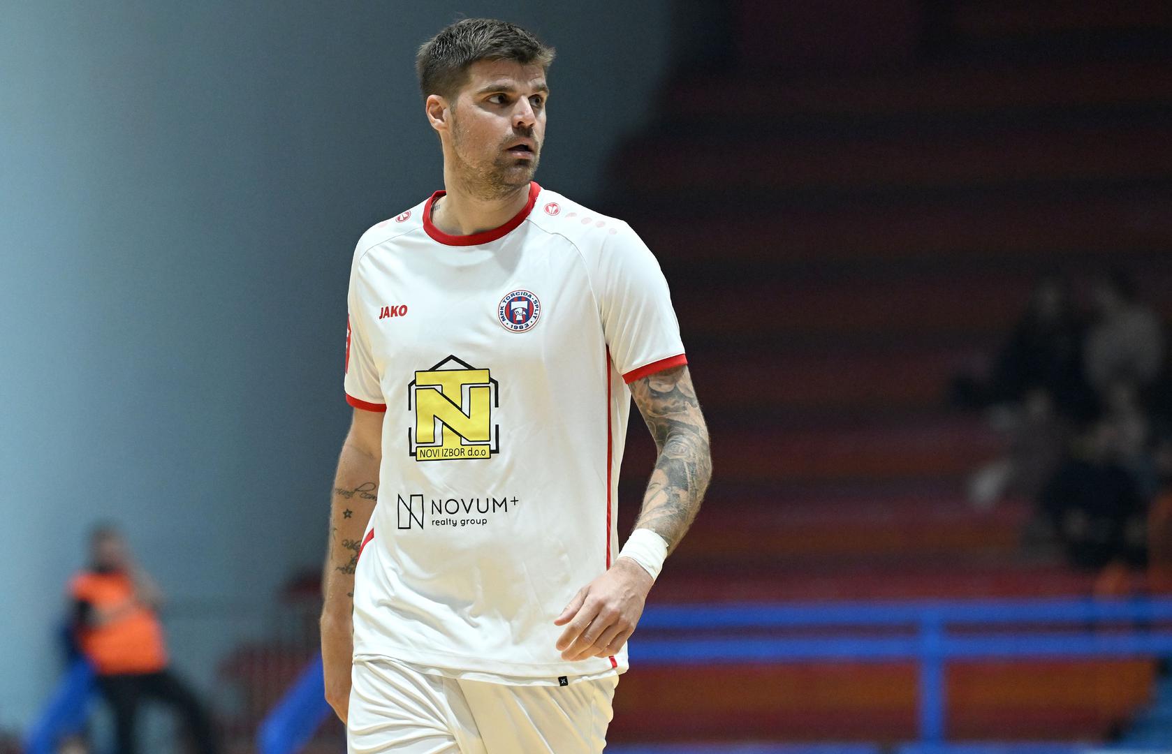 23.03.2024., dvorana Dom sportova, Zagreb - Prva utakmica cetvrtfinala SUperSport Hrvatske malonogometne lige, MNK Futsal Dinamo - MNK Torcida. Antonio Asanovic Photo: Marko Lukunic/PIXSELL