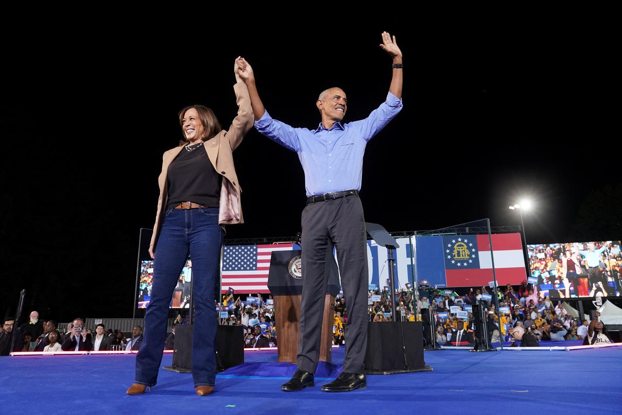 Democratic presidential nominee U.S. Vice President Kamala Harris campaigns in Georgia