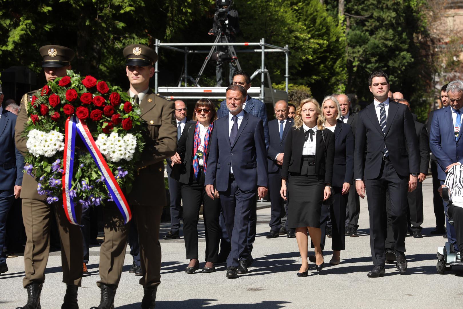 18.05.2024., Zagreb - Komemoracija za zrtve Bleiburske tragedije i Kriznog odrzana je kod Sredisnjeg kriza na groblju Mirogoj. Photo: Robert Anic/PIXSELL