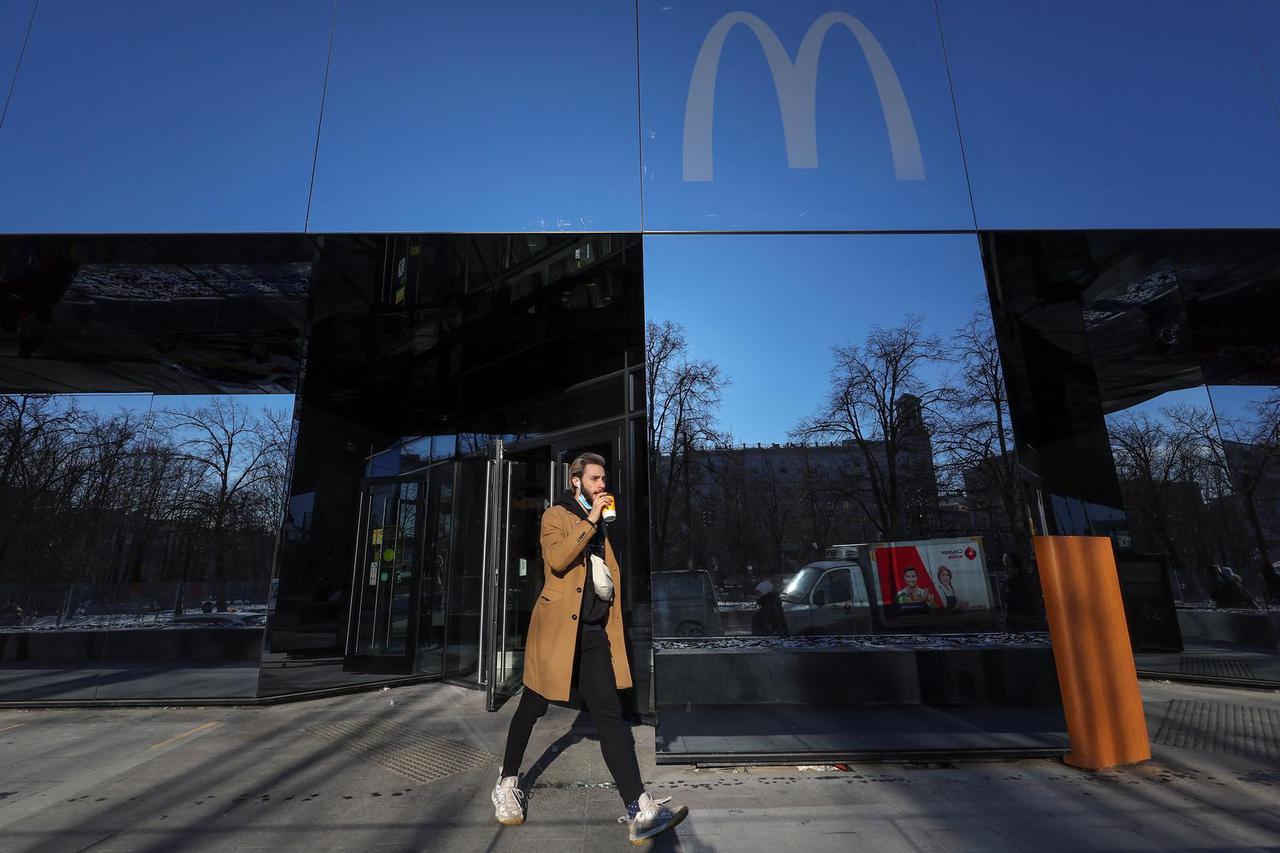 A view shows a McDonald's restaurant in Moscow