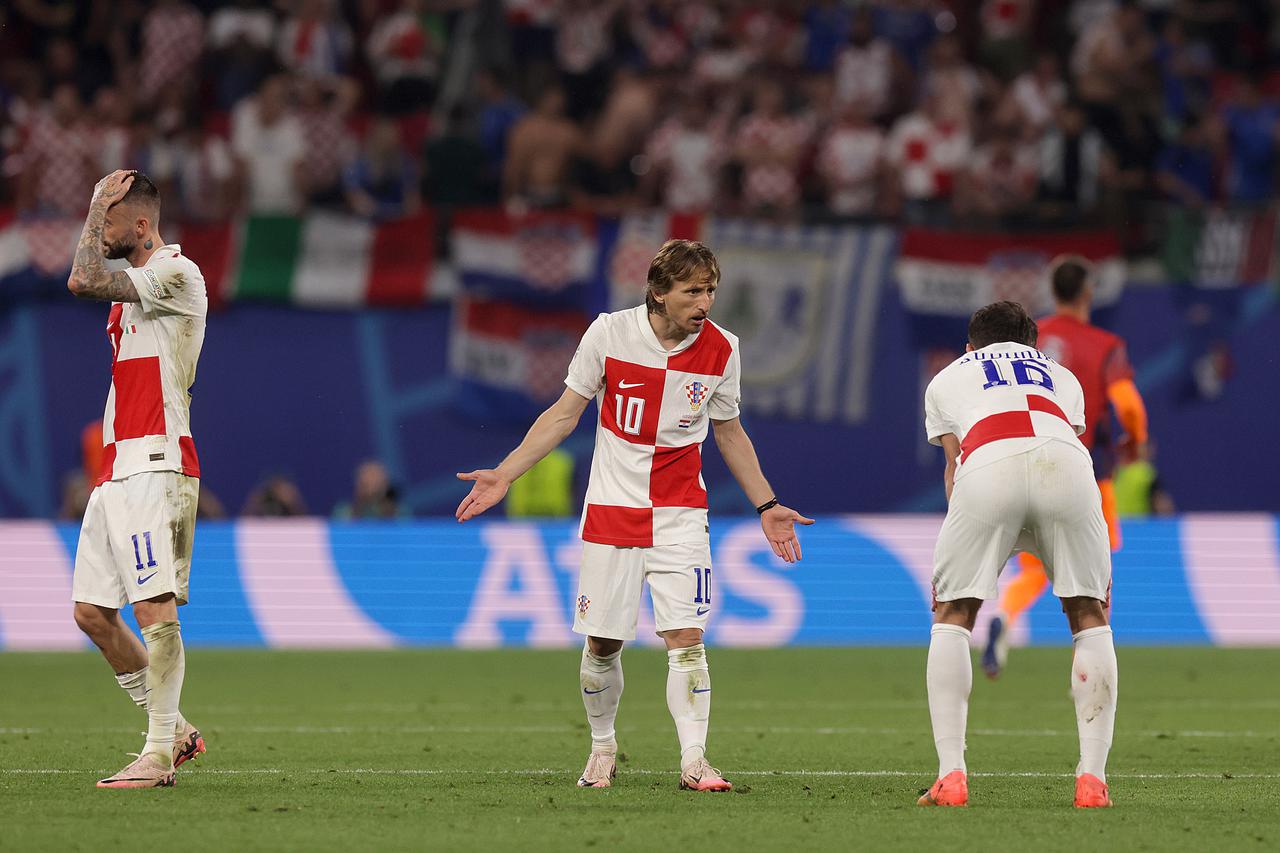 Leipzig: U posljednjem tre?em kolu skupine B na EURU hrvatska nogometna reprezentacija je odigrala 1-1 protiv Italije 