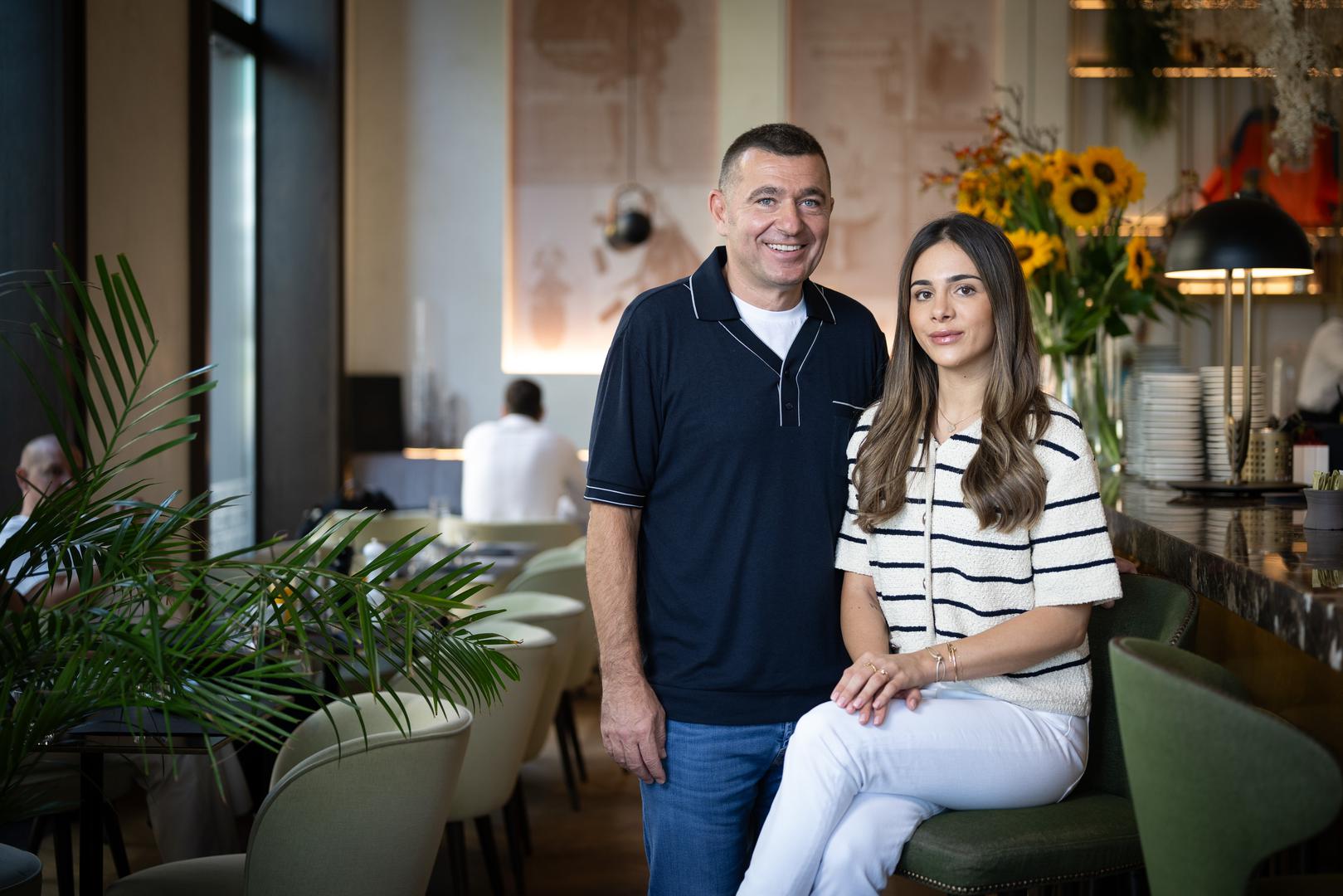 28.06.2024.,Zagreb - Interijer i ponuda hrane u Kazalisnoj kavani - Kavkaz na Trgu republike Hrvatske 1. Tomisav Rajic, Mia Rajic.. Photo: Davor Puklavec/PIXSELL