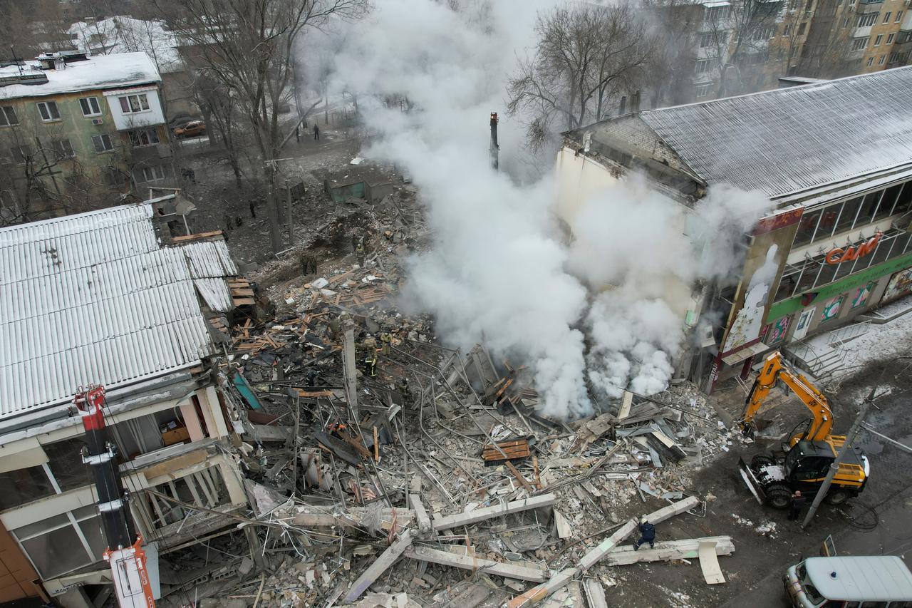 Aftermath of recent shelling in Donetsk