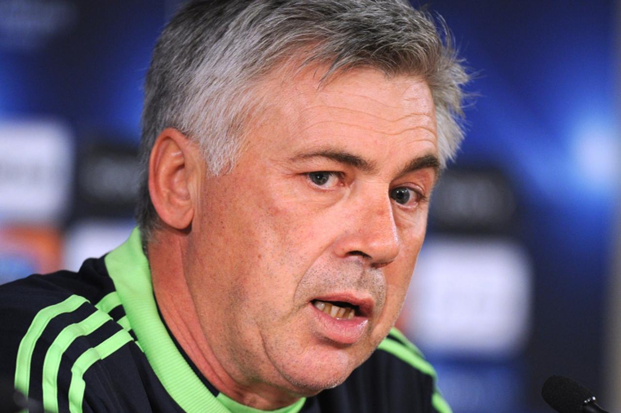 'Chelsea head coach Carlo Ancelotti gives a press conference in Moscow on October 18, 2010 on the eve of their UEFA Champions League group F football match against Spartak Moscow. AFP PHOTO / ALEXANDE