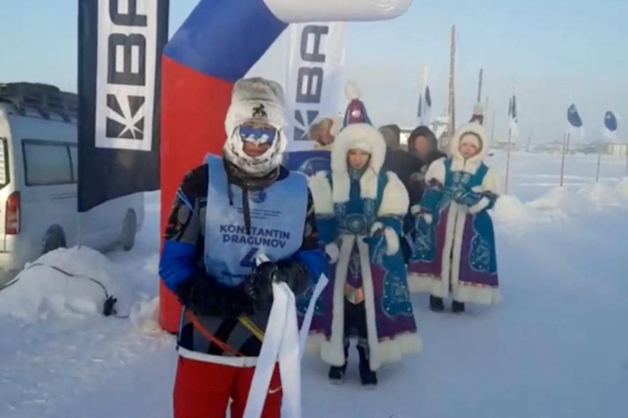 Ice-encrusted runners take on Siberian marathon at -52C