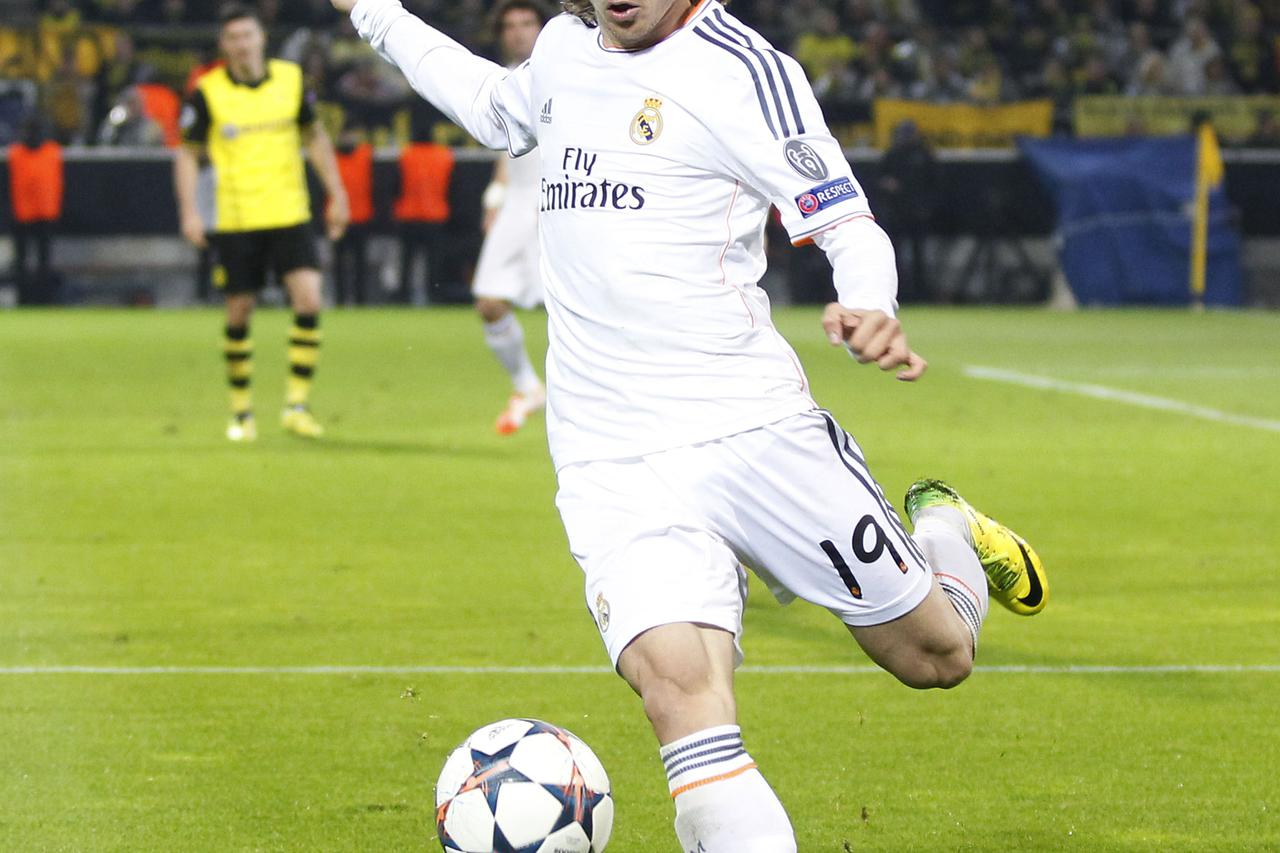 Madrids Luka Modric during the UEFA Champions League quarter final match between Borussia Dortmund and Real Madrid, Signal Iduna Park in Dortmund on April 08, 2014./DPA/PIXSELL