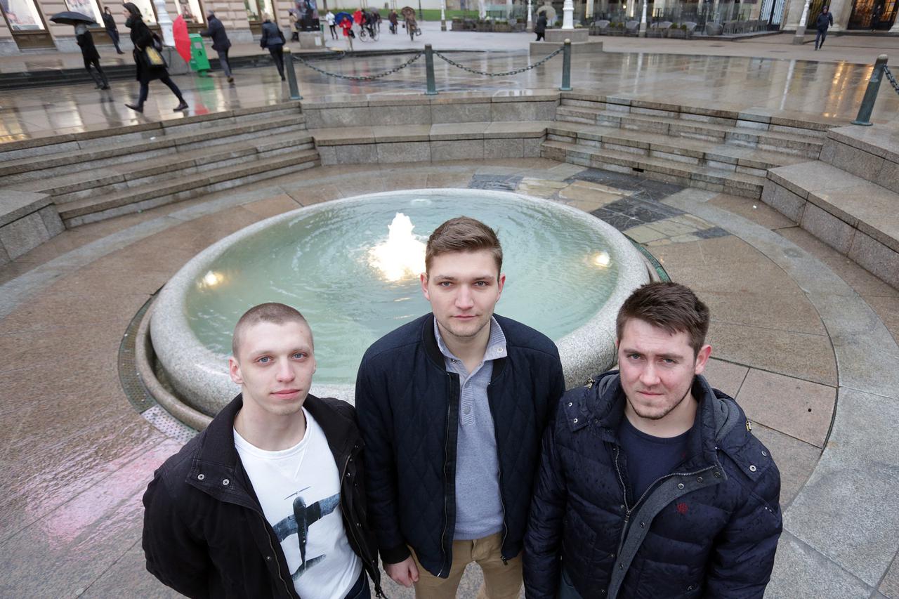 03.03.2016., Zagreb - Studenti Marko Tufegdzic, Matko Babic i Marin Pavlovic osnovali su tvrtku Air Zagreb koja nudi turisticke letove iznad Zagreba.  Photo: Borna Filic/PIXSELL