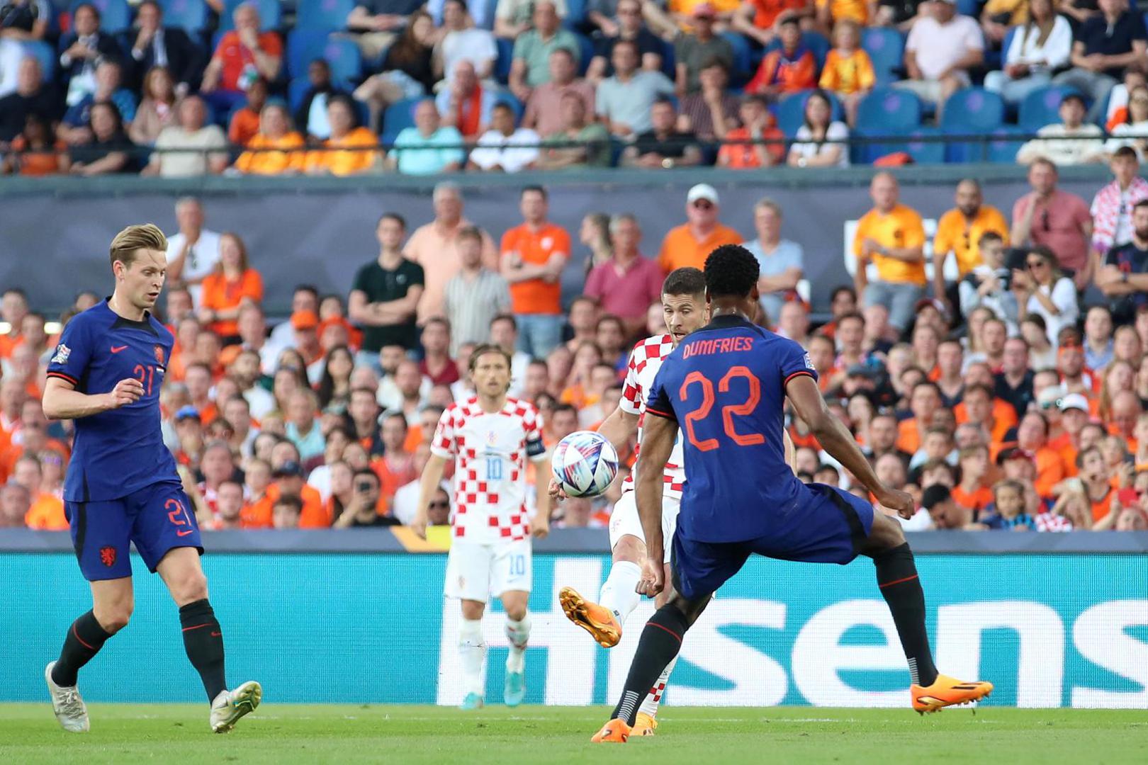 14.06.2023., stadion Feyenoord "De Kuip", Rotterdam, Nizozemska - UEFA Liga Nacija, polufinale, Nizozemska - Hrvatska. Andrej Kramaric Photo: Luka Stanzl/PIXSELL