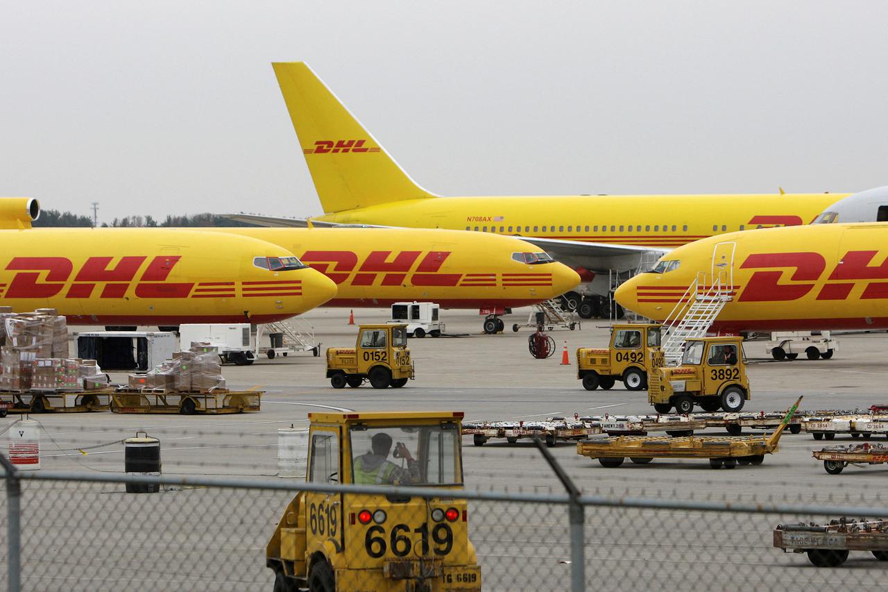 FILE PHOTO: DHL planes on the tarmac in Wilmington