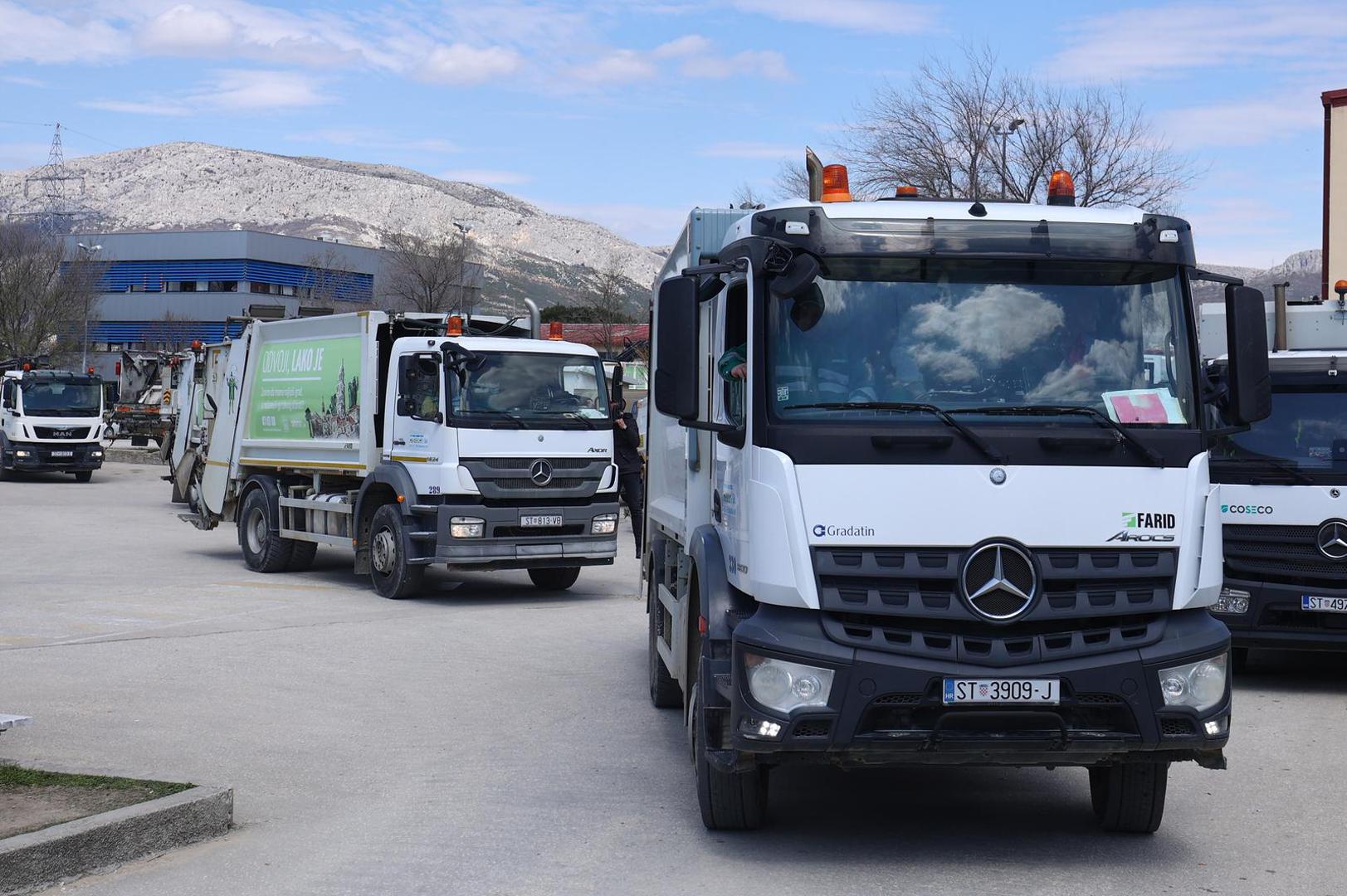 05.04.2023., Split - Dogovorom izmedu radnika Cistoce i gradonacelnika Puljka zavrsen je strajk te su radnici nastavili s obavljanjem svojih poslova. Photo: Miroslav Lelas/PIXSELL