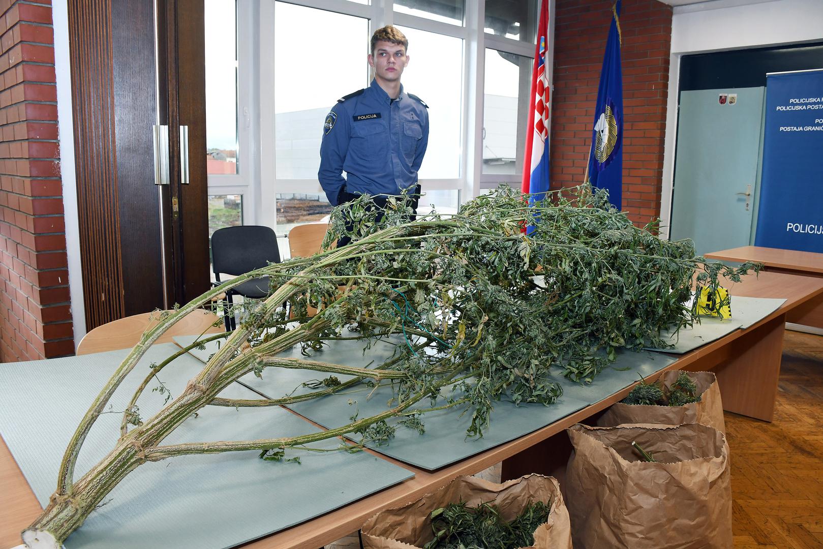 03.11.2023., Petrinja - Na izvanredoj konferenciji za medije Igor Pasanec, voditelj sluzbe kriminalisticke policije i Robert Ramuscak govorili su o akciji u kojoj su policijski sluzbenici Policijske postaje Petrinja dovrsili visemjesecno kriminalisticčko istrazivanje iz domene kriminaliteta droga kojom prilikom je pronadjena i oduzeta veca kolicina droge, kao i oprema koristena za proizvodnju.
 Photo: Nikola Cutuk/PIXSELL