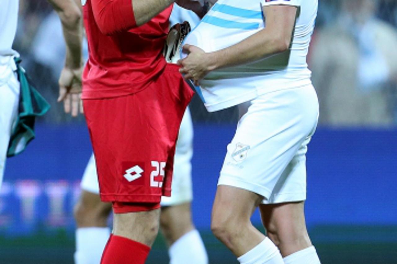 '03.10.2013., stadion Kantrida, Rijeka - Drugo kolo skupine I Europske lige, HNK Rijeka - Real Betis. Leon Benko, Ivan Vargic.  Photo: Goran Stanzl/PIXSELL'