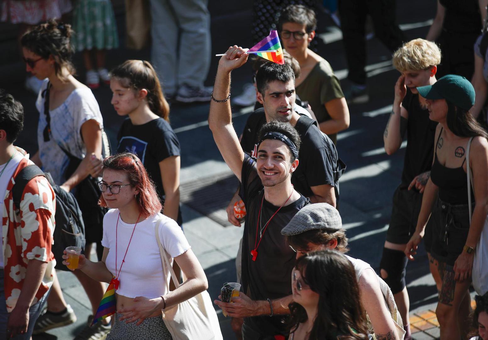 04.06.2022., Zagreb - 21. Povorka ponosa LGBTIQ+ zajednice, osoba i duginih obitelji Zagreb Pridea ove se godine odrzava pod sloganom "Dajte nam nasa cetiri zida!". Photo: Slavko Midzor/PIXSELL