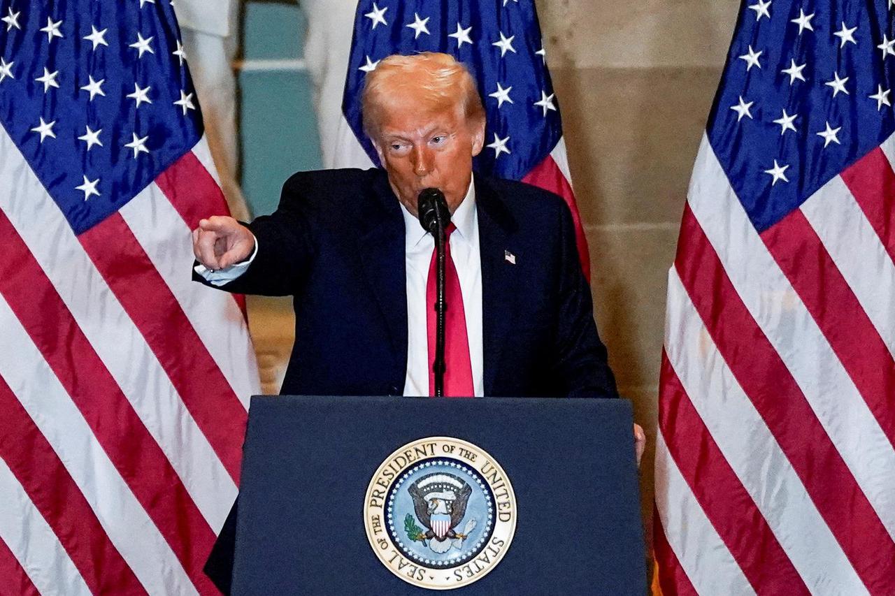 U.S. President Trump attends the annual National Prayer Breakfast at the U.S. Capitol