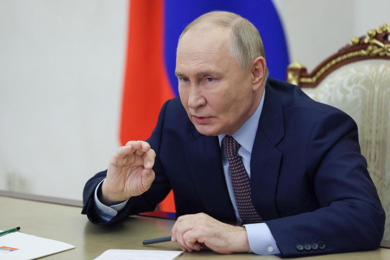 Russian President Putin attends a meeting in Moscow