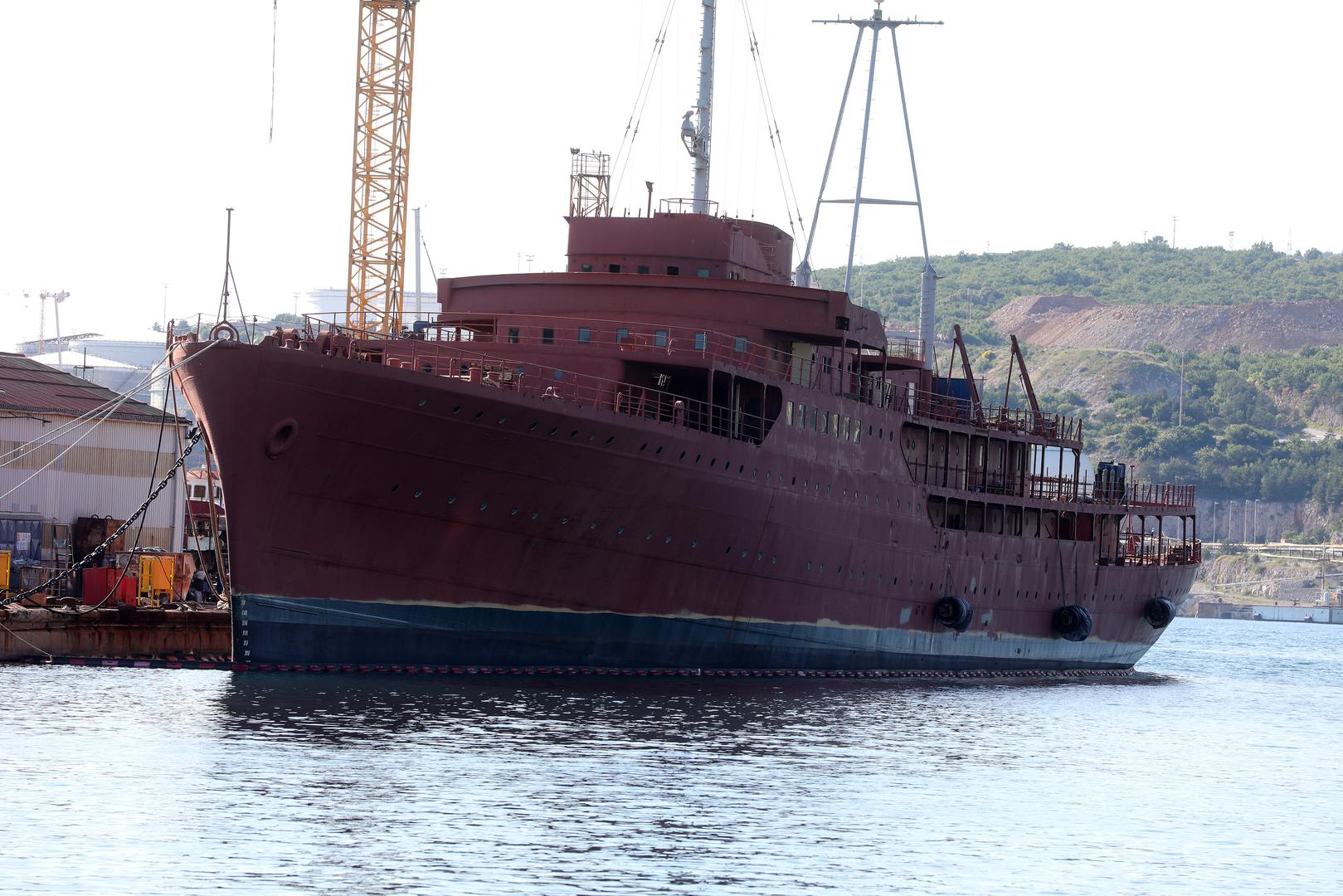 19.05.2022., Kraljevica - Obilazak broda Galeb u brodogradilistu Kraljevica. Galeb je u fazi radova na obnovi i preoblikovanju u brod muzej.   Photo: Goran Kovacic/PIXSELL