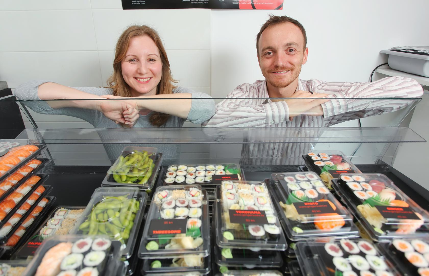 30.06.2014., Zagreb -  Sestra i brat Adriana i Zvonimir Dobrovic, vlasnici Ginger Sushi bara Zagreb u Masarykovoj ulici. r"nPhoto: Tomislav Miletic/PIXSELL