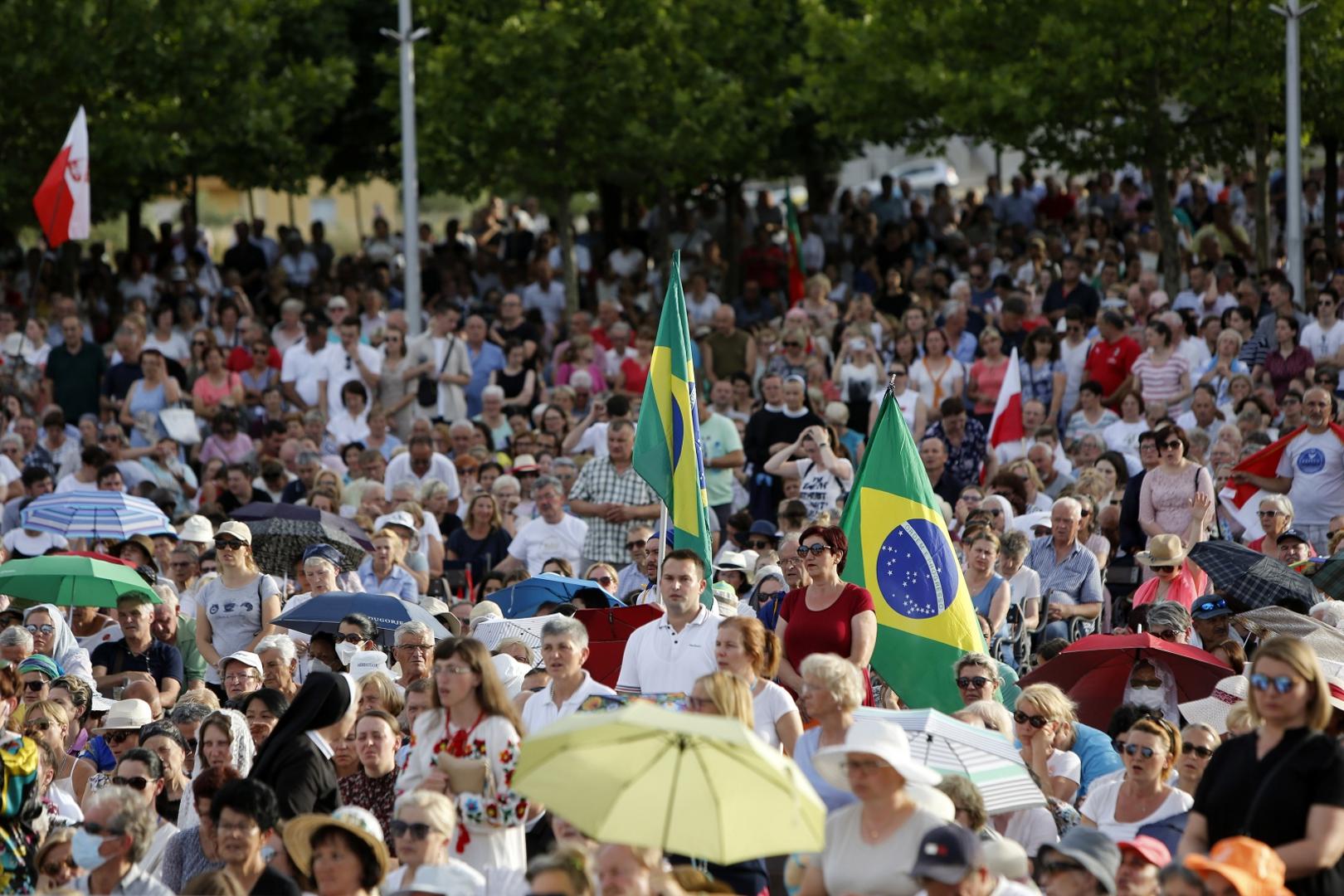 25.06.2021., Medjugorje, Bosna i Hercegovina - Deseci tisuca ljudi na svetoj misi povodom 40 godina od ukazanja. Photo: Denis Kapetanovic/PIXSELL