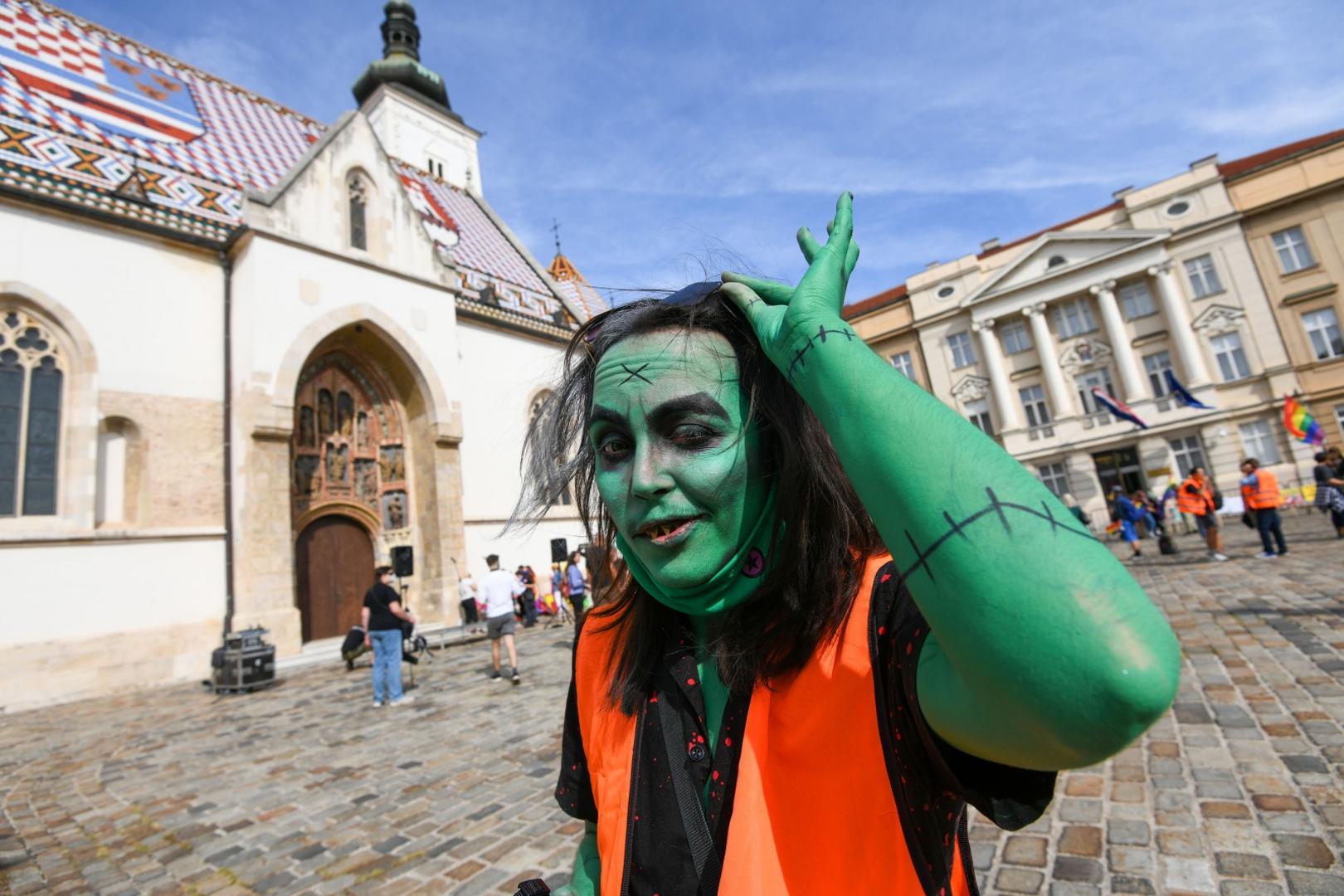 19.09.2020., Zagreb - 19. Povorka ponosa LGBTIQ osoba i obitelji Zagreb Pride 2020 pod sloganom "Sloboda unutar i izvan cetiri zida". Povorka je po prvi puta krenula s Trga svetog Marka. Photo: Josip Regovic/PIXSELL