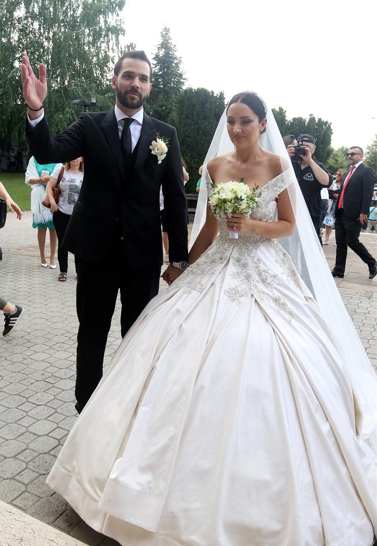 21, June, 2018, Belgrade - Church wedding of Aleksandra Prijovic and Filip Zivojinovic. Aleksandra Prijovic and Filip Zivojinovic. Photo: Antonio Ahel/ATAImages

21, jun, 2018, Beograd - Crkveno vencanje Aleksandre Prijovic i Filipa Zivojinovica. Foto: Antonio Ahel/ATAImages Photo: Antonio Ahel/PIXSELL