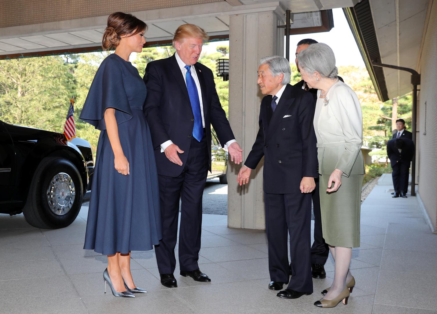 Elegantna je bila i prvog dana dolaska u Japana kada su ih ugostili car Akihito i njegova supruga Michiko.