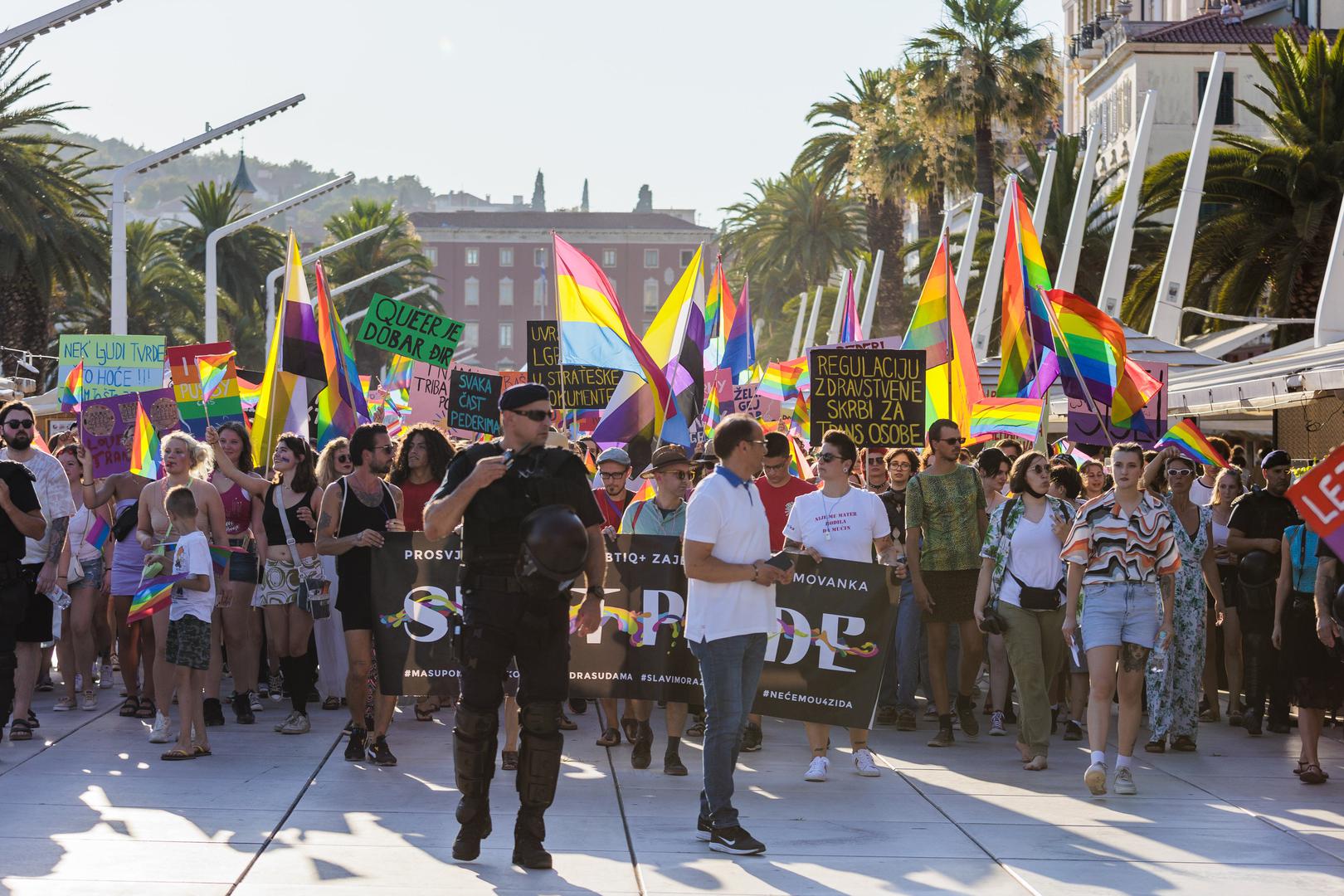 16.07.2022., Split - Odrzana jedanaesta splitska Povorka ponosa - Split Pride.  Photo: Miroslav Lelas/PIXSELL