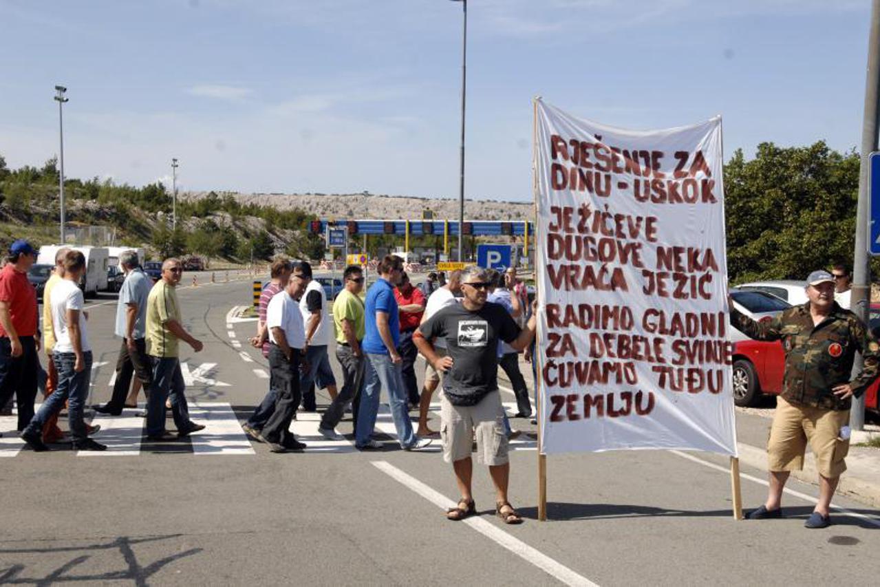 radnici dine,prosvjed,blokada,krčki most (1)