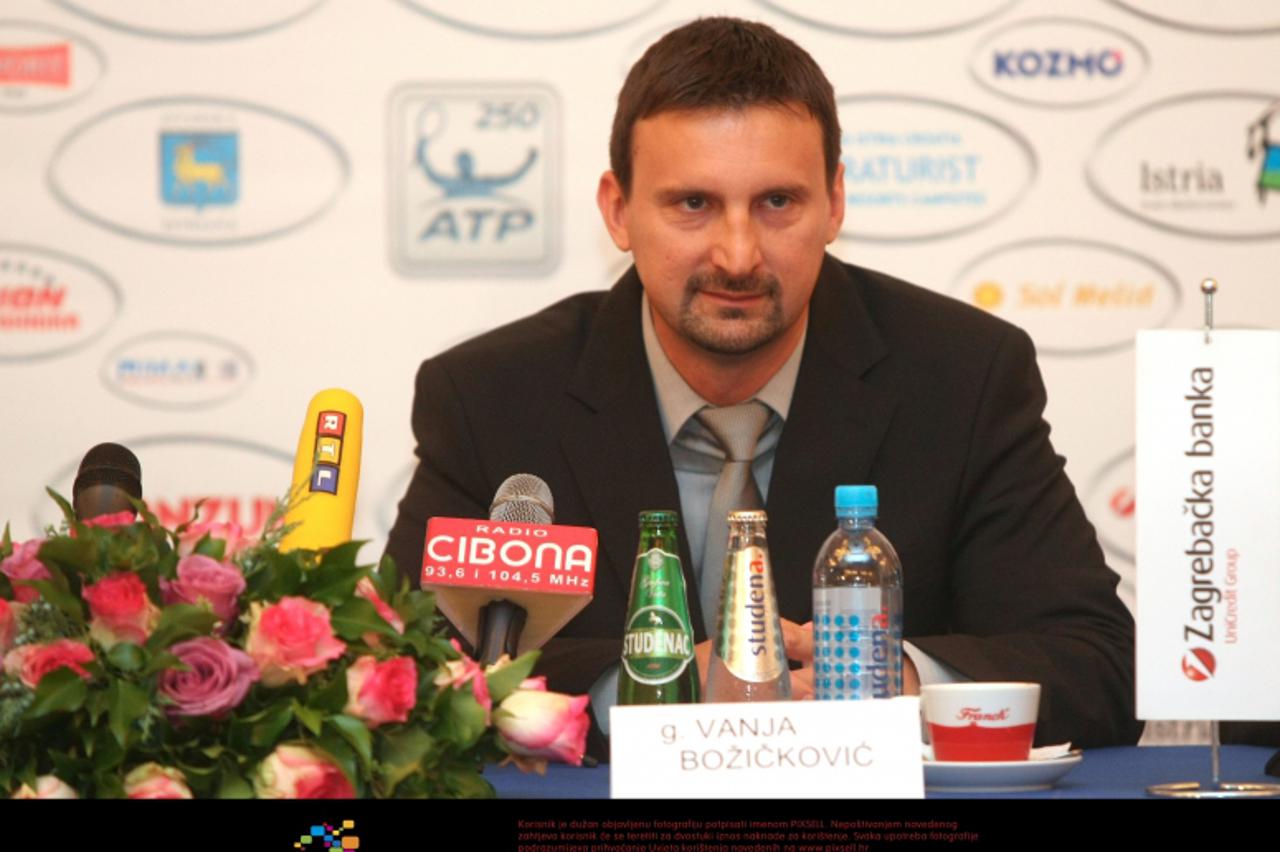 '17.06.2010., hotel Westin, Zagreb - Odrzana je konferencija za medije povodom ovogodisnjeg Croatia Open Umag ATP turnira. Vanja Bozickovic, direktor turnira. Photo: Petar Glebov/PIXSELL'