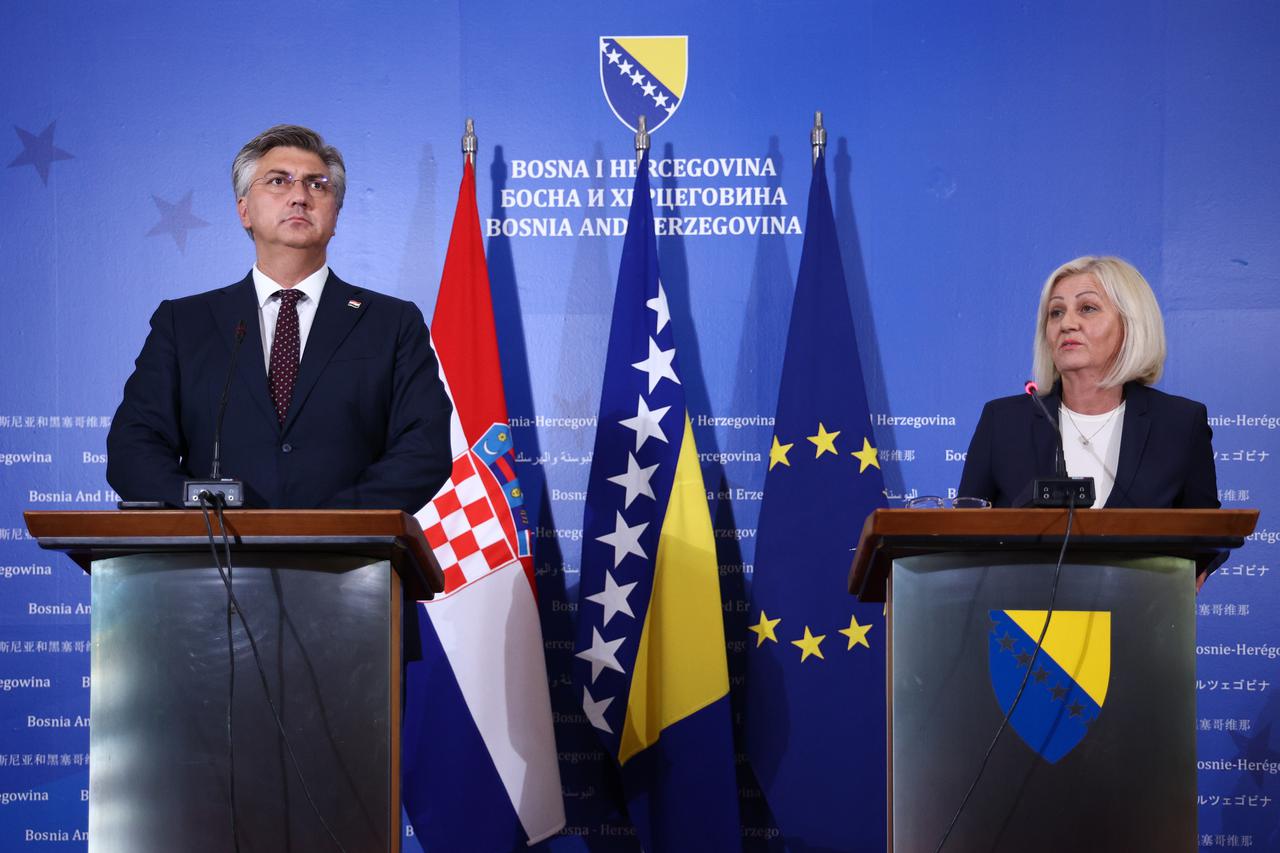 Sarajevo: Konferencija za medije nakon sastanka Borjane Krišto i Andreja Plenkovića