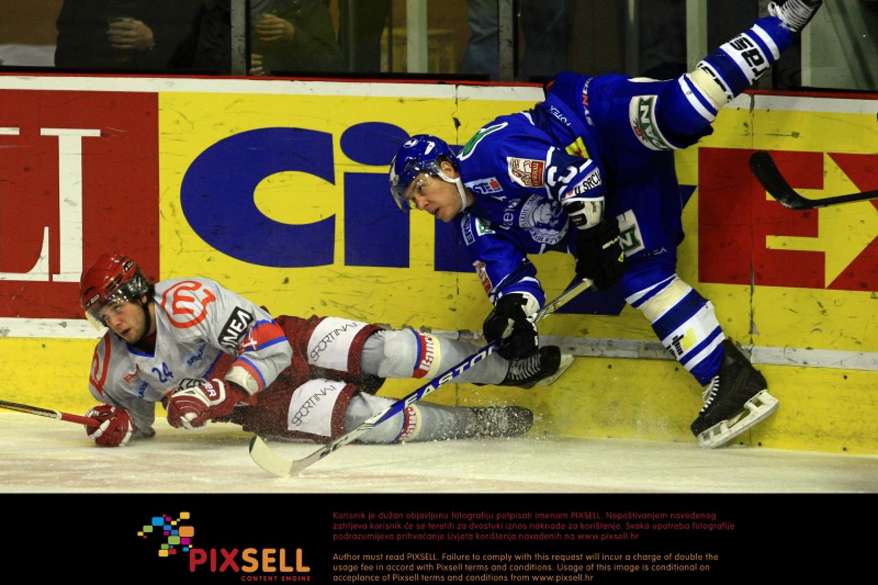 '05.12.2010., Dom sportova, Zagreb - Hokej na ledu, EBEL liga, KHL Medvescak - HK Acroni Jesenice. Mislav Blagus. Photo: Marko Prpic/PIXSELL'