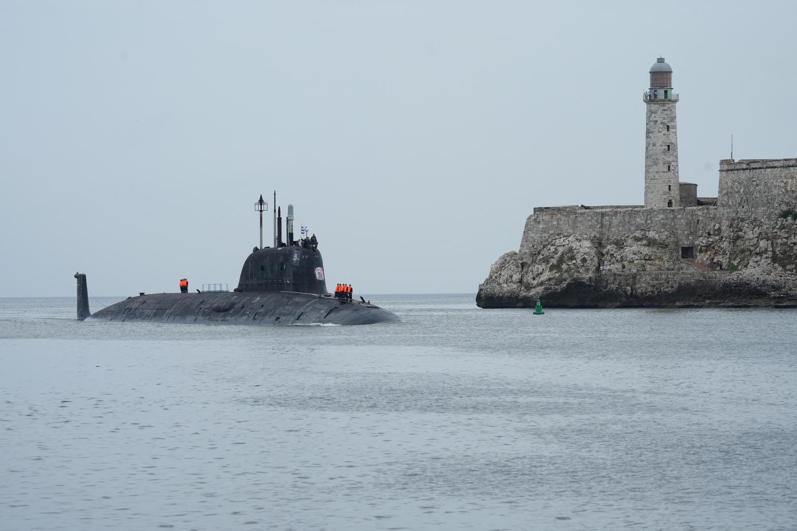 Russian nuclear-powered cruise missile submarine Kazan enters Havana’s bay, Cuba, June 12, 2024. REUTERS/Alexandre Meneghini Photo: ALEXANDRE MENEGHINI/REUTERS