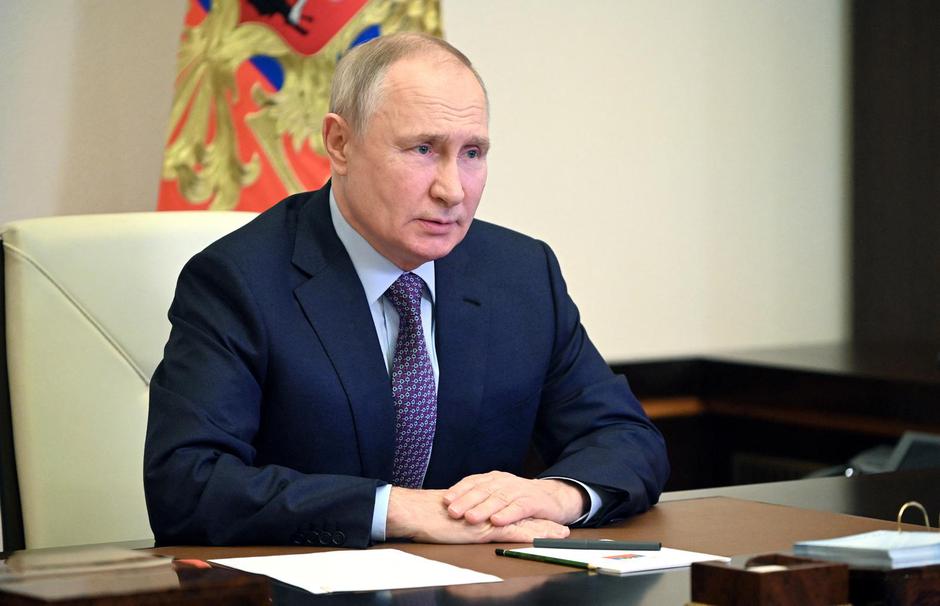 Russian President Putin chairs a Security Council meeting outside Moscow